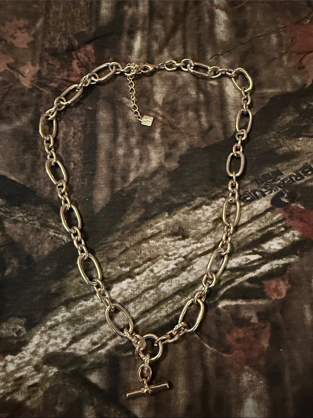 Gold Chain Link Toggle Necklace - Women's Jewelry